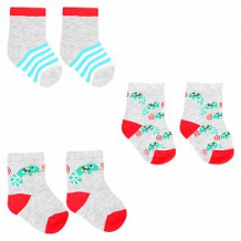 Купить носки 3 пары yo!, цвет: серый/красный ( id 12052822 )
