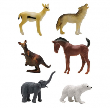 Купить zooграфия игровой набор животные с картой обитания внутри 6 шт. 200661533