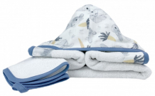 Купить mom'story design полотенце с капюшоном и полотенце для лица зайцы twlkids/rbt