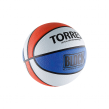 Купить баскетбольный мяч block, р. 7, резина, бело-сине-красный, torres ( id 5056632 )