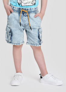 Купить джинсовые шорты с карго-карманами для мальчиков 