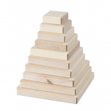 Купить деревянная игрушка букарашка пирамида квадратная для творчества 1018