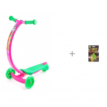 Купить трехколесный самокат zycom zipster со светящимися колесами и звонок r-toys xn-2 