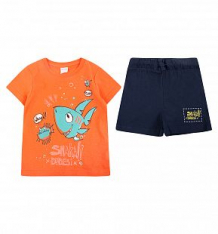 Купить комплект шорты/футболка fresh style, цвет: оранжевый/т.синий ( id 10482374 )