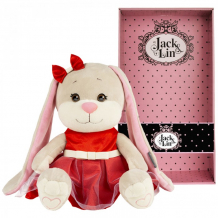 Купить мягкая игрушка jack&lin зайка в нарядном красном платье 25 см jl-022002-25