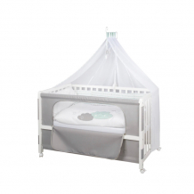 Купить детская кроватка roba приставная room bed с постельным бельем и балдахином 