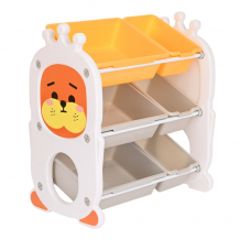 Купить pituso стеллаж для игрушек с ящиками funny 70x65x38 см un-to01-orange