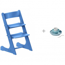 Купить стульчик для кормления конёк горбунёк цветной однотонный и набор посуды silicone meal set 