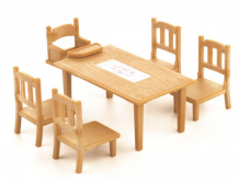 Купить sylvanian families игровой набор обеденный стол с 5 стульями 4506