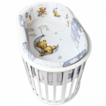 Купить бортик в кроватку loombee для новорожденных комплект с постельным бельем sk-8134 sk-8134