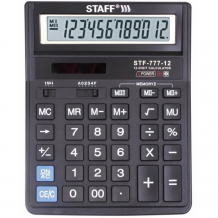 Купить staff калькулятор настольный stf-777 12 разрядов 250458