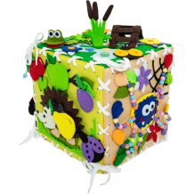 Купить развивающая игрушка evotoys мягкий бизиборд кубик софтики в лесу 25х25 см ks-et-k-25-25-25