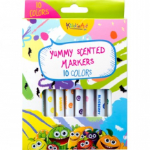 Купить 10 цветных ароматизированных фломастеров kiddieart multicolor kiddieart 997067653