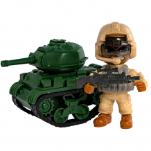 Купить конструктор kiddieplay игровой набор танк с фигуркой солдата 52613