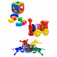 Купить развивающая игрушка тебе-игрушка кубик логический малый + конструктор-каталка паровозик 40-0011+к-004+12011