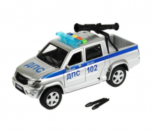 Купить технопарк машина со светом и звуком uaz pickup полиция 22 см pickup-22plpol-cansr