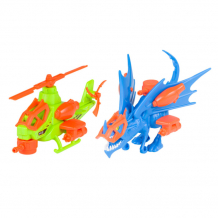 Купить nikko snap'n play набор синий дракон vs зеленый вертолет 20302