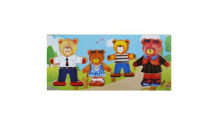 Купить qiqu wooden toy factory игра-пазл четыре медведя а - 021