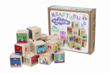 Купить деревянная игрушка краснокамская игрушка кубики квартиры куб-10