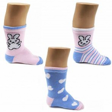Купить комплект носки 3 пары даниловская мануфактура, цвет: голубой ( id 12499432 )