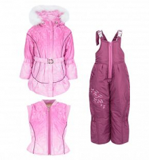 Купить комплект куртка/жилет/полукомбинезон alex junis инна, цвет: розовый ( id 9470145 )