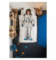 Комплект постельного белья Snurk Астронавт, цвет: серый/белый 2 предмета ( ID 9614760 )