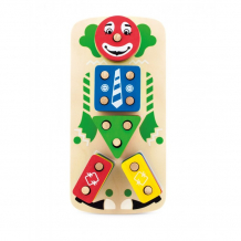 Купить деревянная игрушка мир деревянных игрушек клоун пирамидка д224