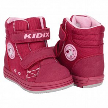 Купить ботинки kidix, цвет: бордовый ( id 10843643 )