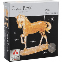 Купить 3d головоломка crystal puzzle лошадь золотая ( id 12659157 )