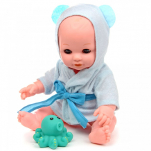 Купить lisa jane кукла-пупс в голубом халатике с аксессуарами и звуками 30 см 72295