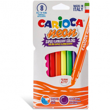 Купить набор фломастеров carioca neon, 8 цв., в картонном конверте с европодвесом ( id 7340773 )