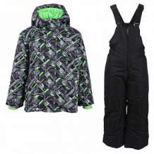 Купить комплект куртка/полукомбинезон salve, цвет: черный/зеленый ( id 10675805 )