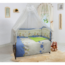 Купить бортик в кроватку soni kids "в уютных облачках" голубой ( id 9452931 )