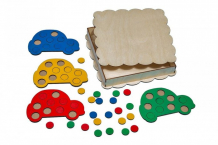 Купить деревянная игрушка смайл декор мозаика машинки п025