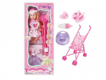 Купить china bright pacific кукла с коляской и аксессуарами zy857239