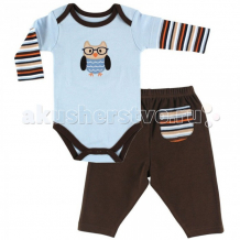 Купить hudson baby комплект боди длинный рукав и штанишки сова (2 предмета) 55030