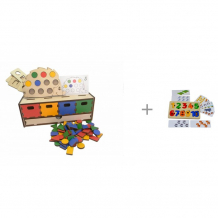 Купить деревянная игрушка raduga kids умный сундучок геометрические фигуры с рамкой-вкладышем цифры с карточками 