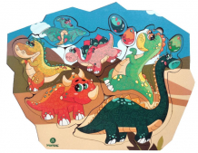 Купить деревянная игрушка учитель пазл-головоломка забавные динозаврики (8 деталей) идк-37