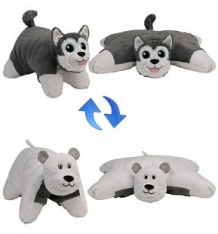 Купить мягкая игрушка вывернушки 1toy хаски-полярный медведь 56 см ( id 8315209 )
