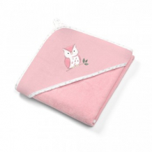 Купить полотенце велюровое с капюшоном babyono, 100 x 100 cм, розовый babyono 997221369