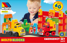 Купить конструктор molto blocks грузовые машинки (60 деталей) 16479