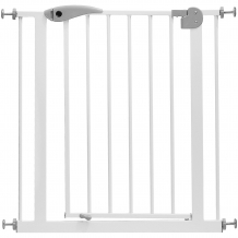 Купить барьер-калитка для дверного проема baby safe xy-008gr, 75-85 см, белый/серый металл ( id 13278281 )