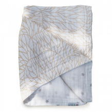 Купить одеяло umbo двустороннее муслиновое с застёжками звёзды и лепестки 120х90 см (4 слоя) s128