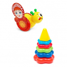 Купить развивающая игрушка тебе-игрушка каталка-неваляшка улитка № 1 + пирамида детская малая 15018+40-0046