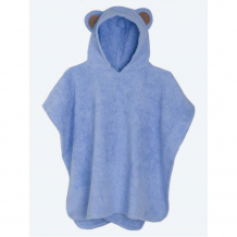 Купить babybunny детское махровое полотенце пончо с ушками медвежонок l 135х76 см 7p122