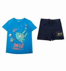 Купить комплект шорты/футболка fresh style, цвет: голубой/т.синий ( id 10477535 )