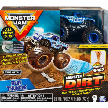 Купить набор spin master monster jam blue thunder, с машинкой и кинетическим песком ( id 11222699 )