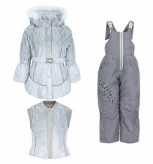 Купить комплект куртка/жилет/полукомбинезон alex junis инна, цвет: серый ( id 9470175 )