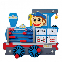 Купить деревянная игрушка beleduc настенный игровой элемент локомотив 23640