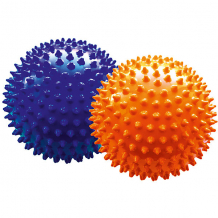 Купить набор мячей ёжиков, оранжевый и синий, 12 см, малышок ( id 6894023 )